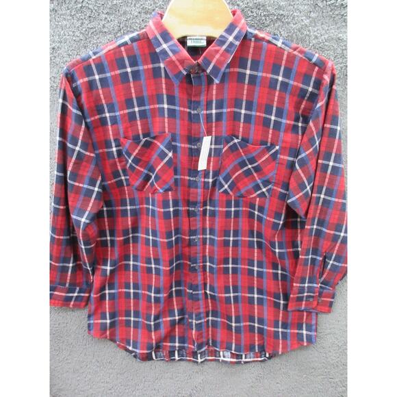 NEW Vintage Ozark Trail Plaid Flannel Shirt Men's 2XL XXL Cotton Pockets - Picture 1 of 14